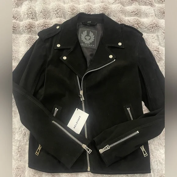 Belstaff Black Suede Edmunds Jacket Sz 52/L - Picture 6 of 13